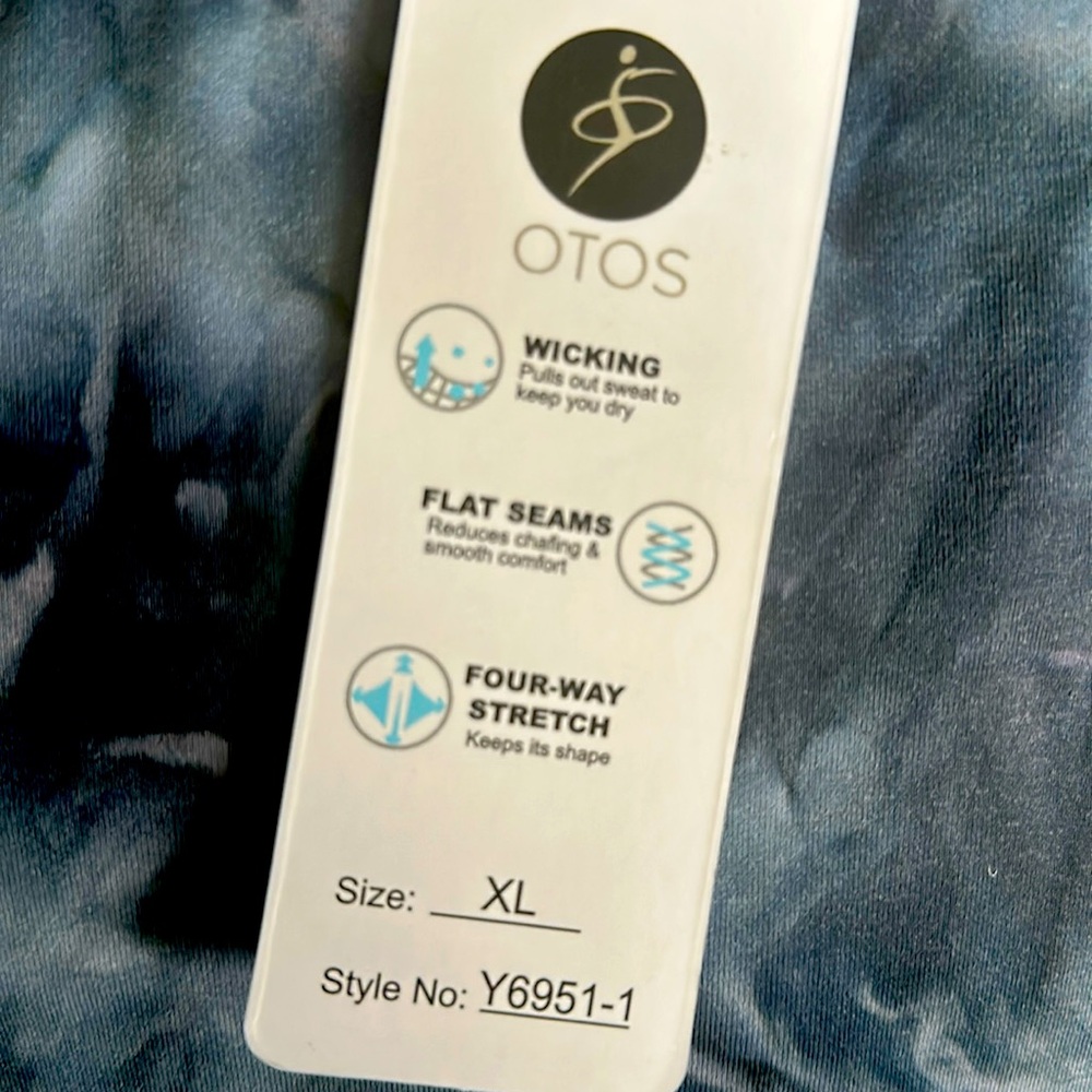 New XL OTOS Active wicking pants Navy print